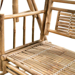 vidaXL 2-Seater Swing Bench with Palm Leaves Bamboo 202 cm 4