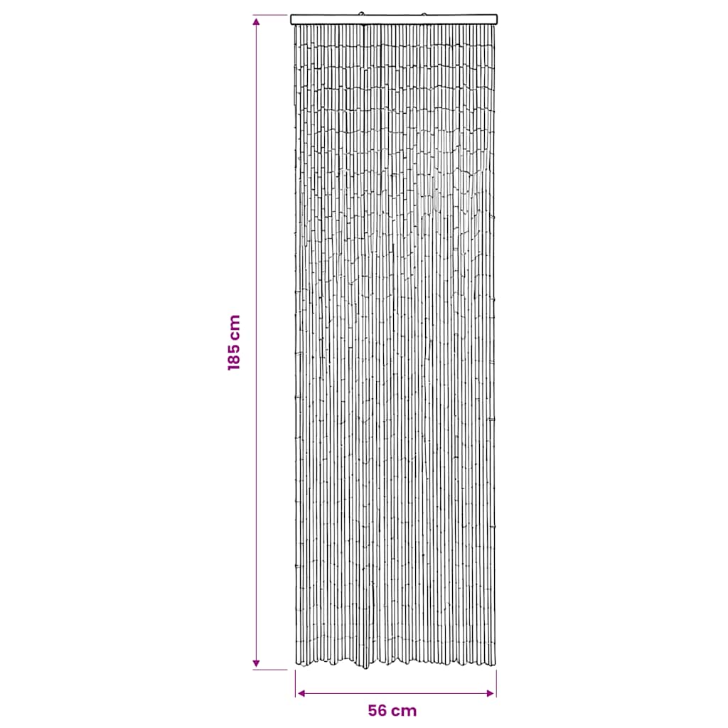 vidaXL Insect Door Curtain for Campervan Bamboo 56x185 cm 6