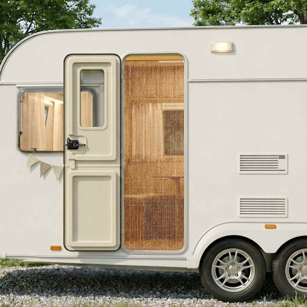 vidaXL Insect Door Curtain for Campervan Bamboo 56x185 cm 1