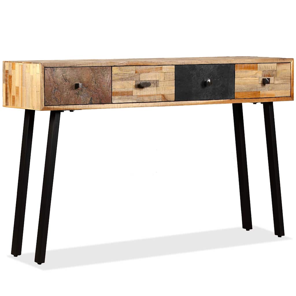 245403 vidaXL Console Table Solid Reclaimed Teak 120x30x76 cm 1