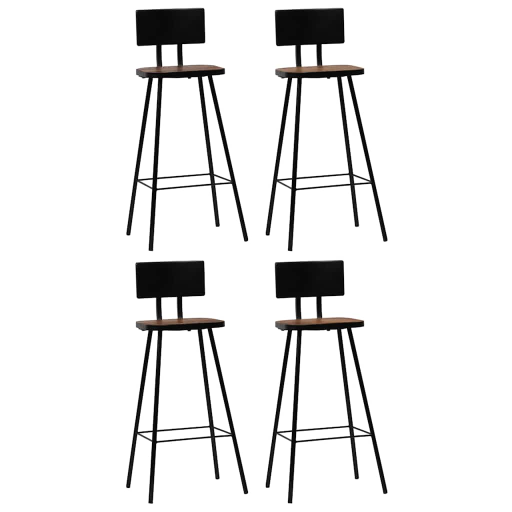 vidaXL Bar Stools 4 pcs Solid Reclaimed Wood 1