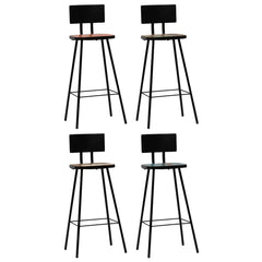 245399 vidaXL Bar Set 5 Piece Solid Reclaimed Wood Multicolour 4