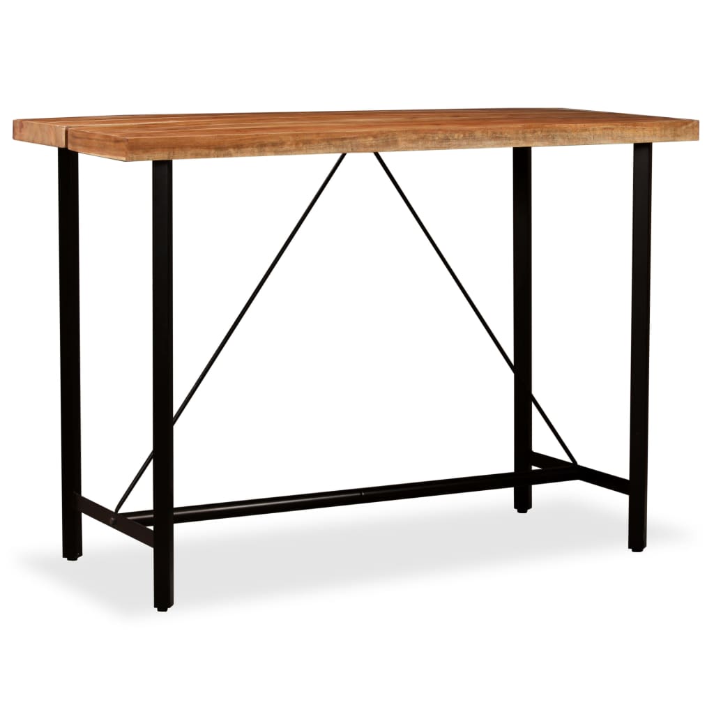 vidaXL Bar Table Solid Acacia Wood 150x70x107 cm 1
