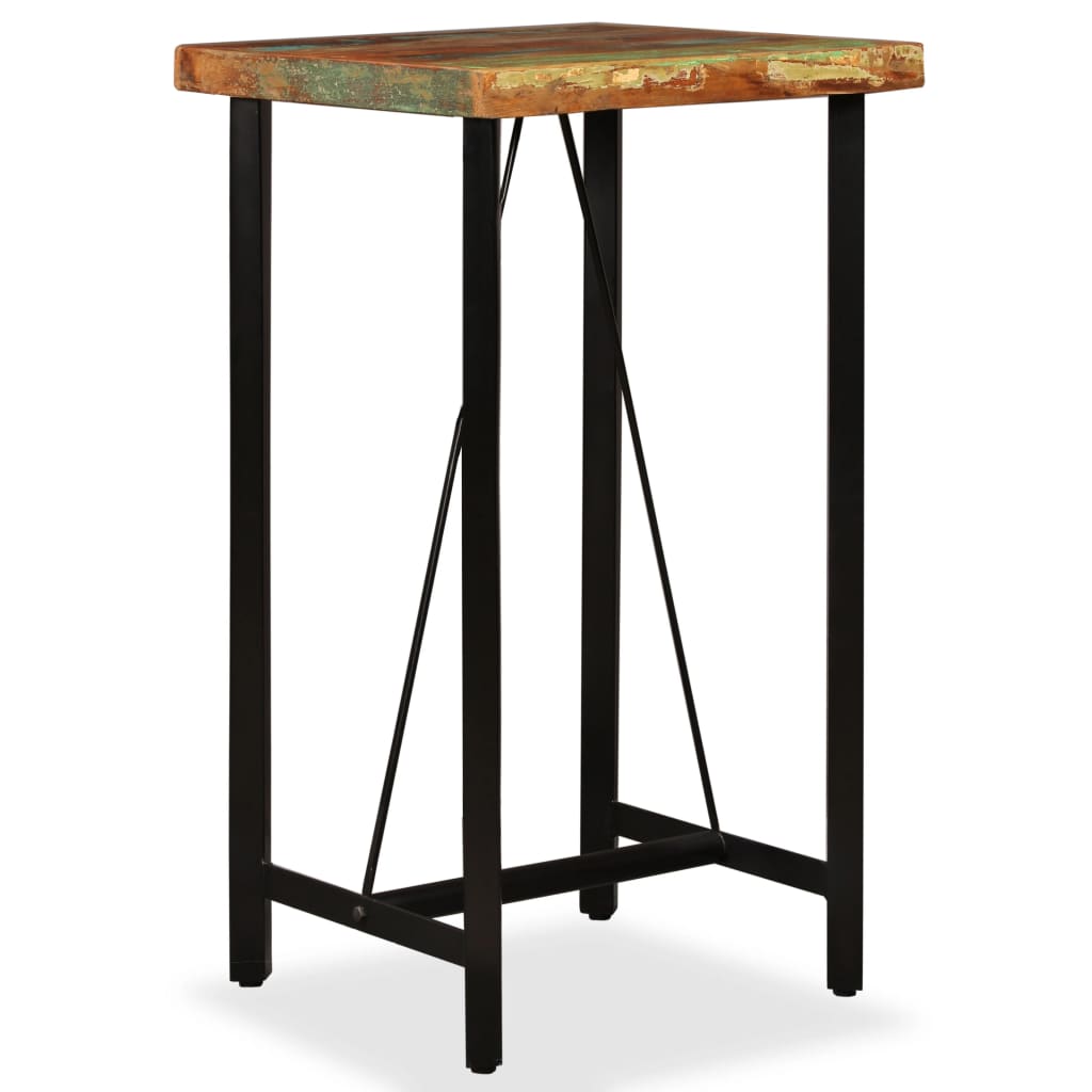 vidaXL Bar Table Solid Reclaimed Wood 60x60x107 cm 1