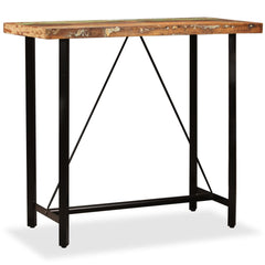 vidaXL Bar Table Solid Reclaimed Wood 120x60x107 cm 1