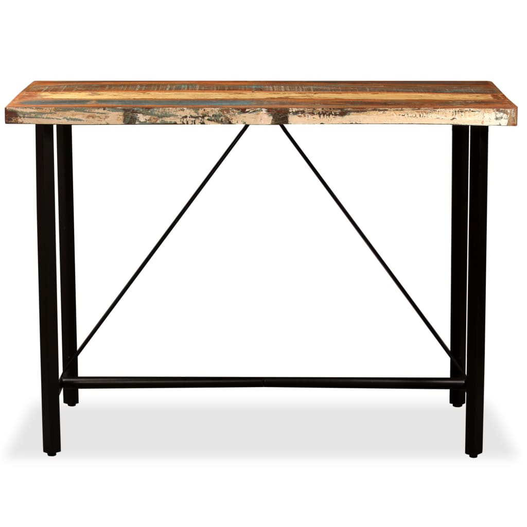 vidaXL Bar Table Solid Reclaimed Wood 120x60x107 cm 2