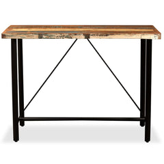 vidaXL Bar Table Solid Reclaimed Wood 120x60x107 cm 2