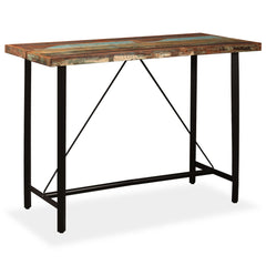 vidaXL Bar Table Solid Reclaimed Wood 150x70x107 cm 1