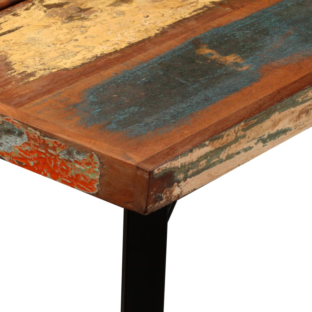 vidaXL Bar Table Solid Reclaimed Wood 150x70x107 cm 5