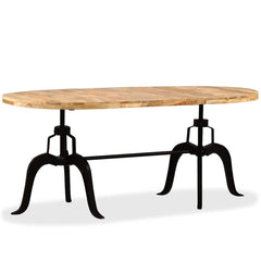 244799 vidaXL Dining Table Solid Mango Wood and Steel 180 cm 2