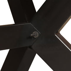 vidaXL Dining Table Solid Mango Wood and Steel Cross 180 cm 5