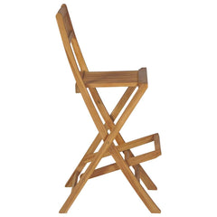 43806 vidaXL Folding Outdoor Bar Stools 2 pcs Solid Teak Wood 4