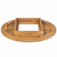 43807 vidaXL Beer Crate Tabletop Teak 70 cm 4