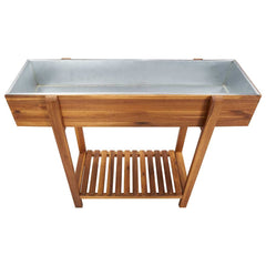 43793 vidaXL Raised Garden Raised Bed Solid Acacia Wood and Zinc 3