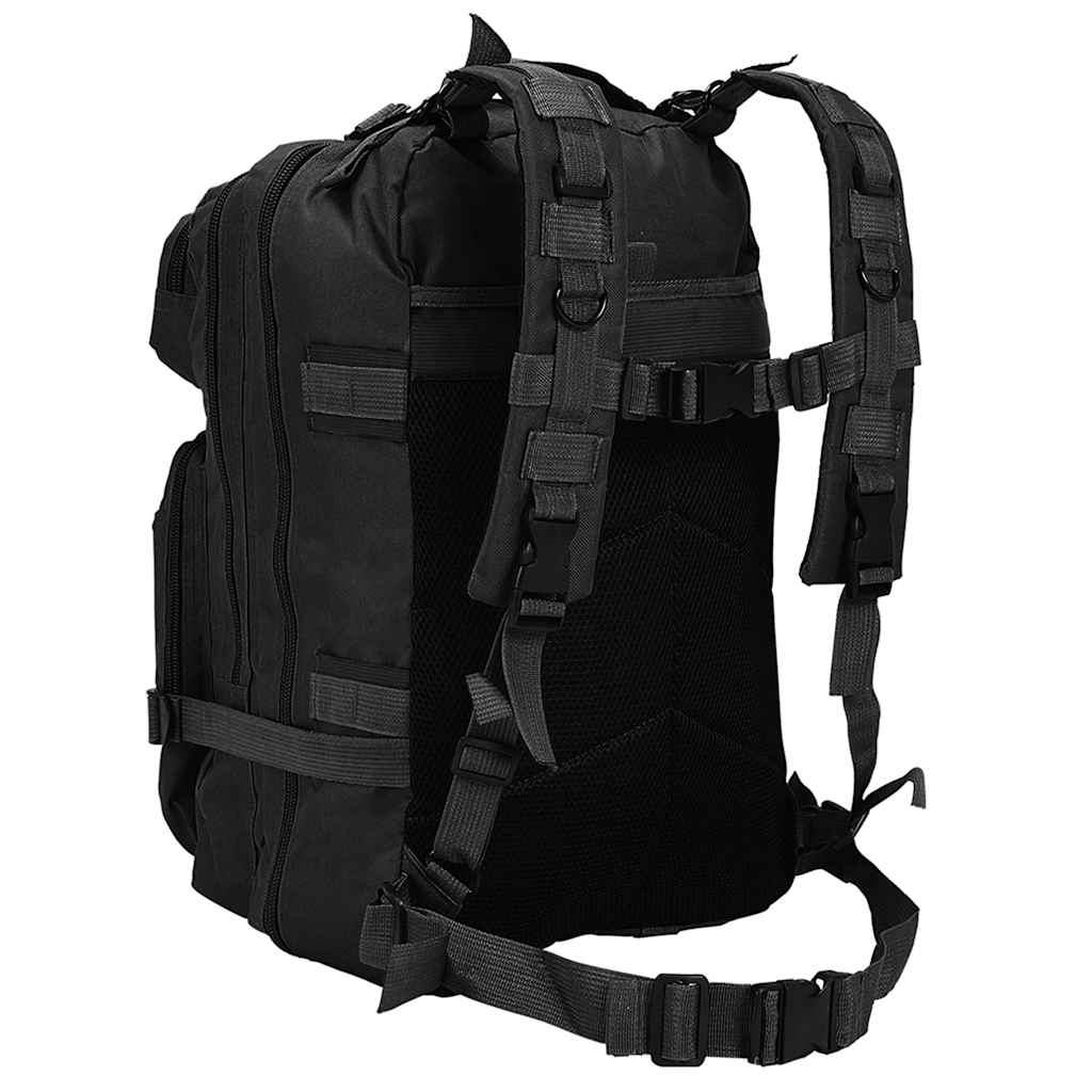 vidaXL Army-Style Backpack 50 L Black 3