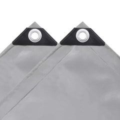 vidaXL Tarpaulins Grey 2 x 3 m Canvas with PVC Coating 3