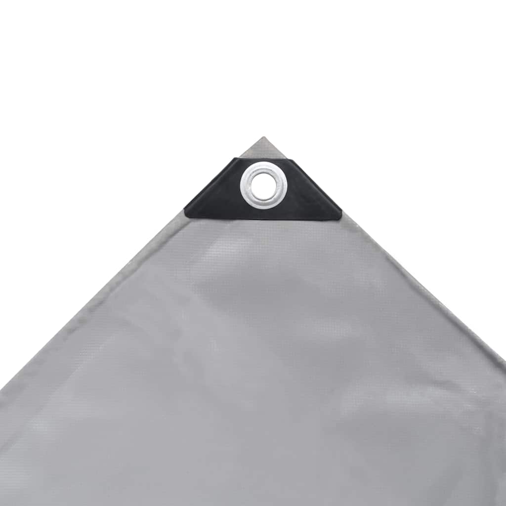 vidaXL Tarpaulins Grey 2 x 3 m Canvas with PVC Coating 4