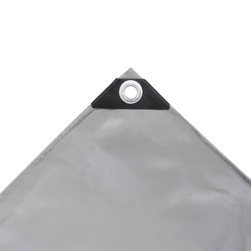 vidaXL Tarpaulins Grey 3 x 3 m Canvas with PVC Coating 3