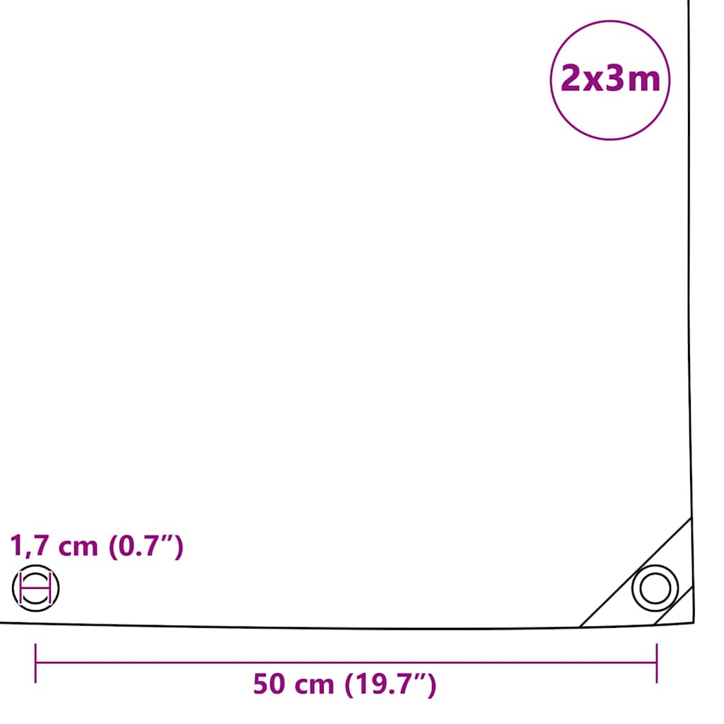 vidaXL Tarpaulins Green 2 x 3 m Canvas with PVC Coating 6