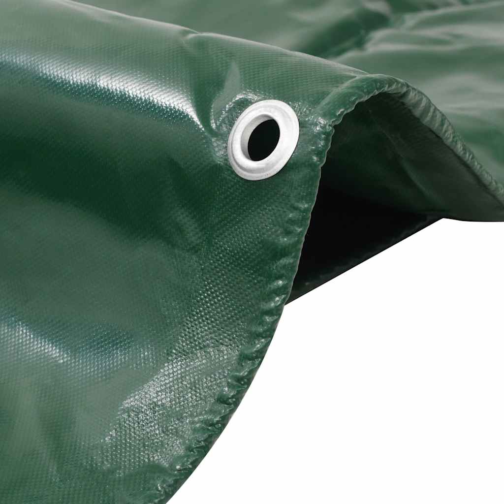 vidaXL Tarpaulins Green 3 x 3 m Canvas with PVC Coating 2