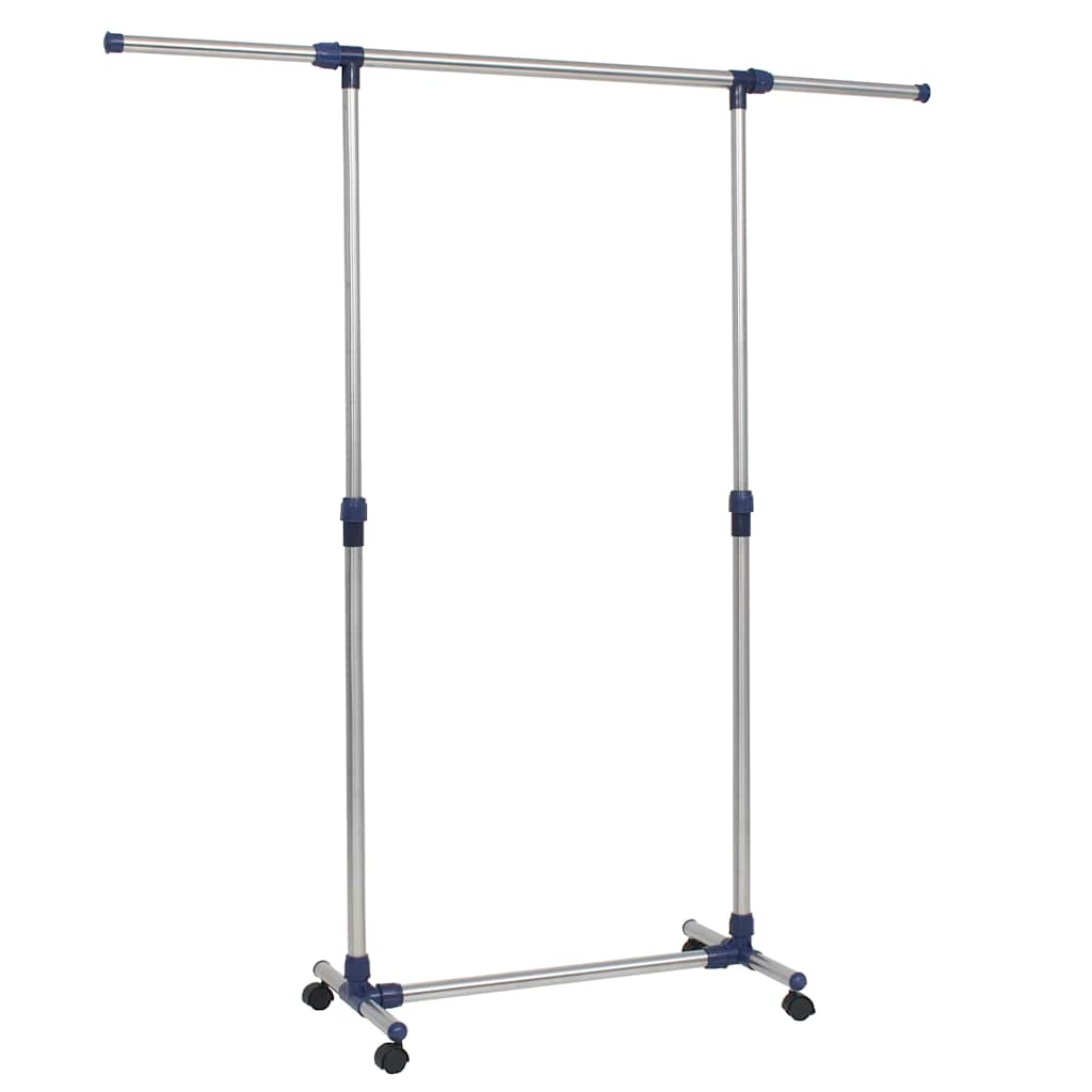 245625 vidaXL Adjustable Clothes Rack Stainless Steel 165x44x150 cm Silver 2