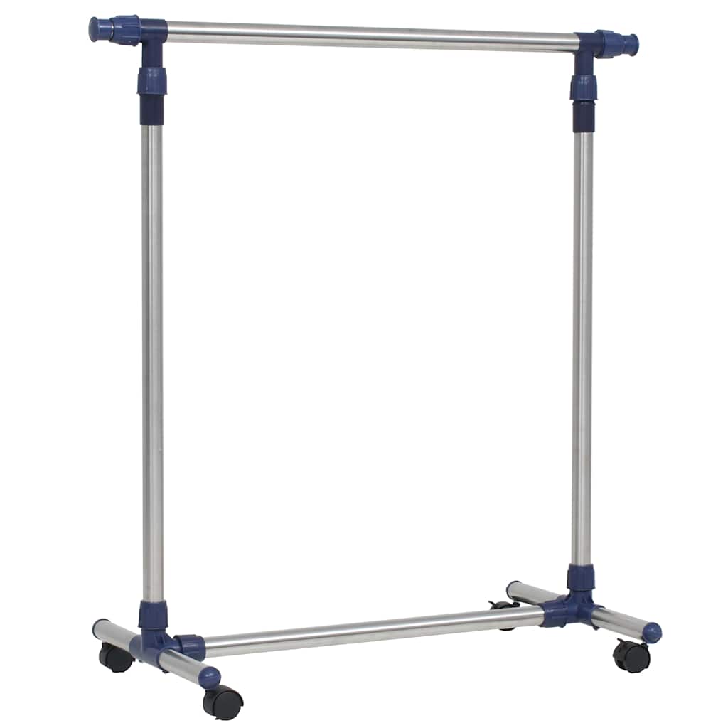 245625 vidaXL Adjustable Clothes Rack Stainless Steel 165x44x150 cm Silver 3
