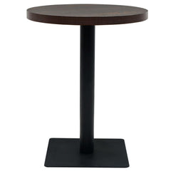 vidaXL Bistro Table MDF and Steel Round 60x75 cm Dark Ash 3