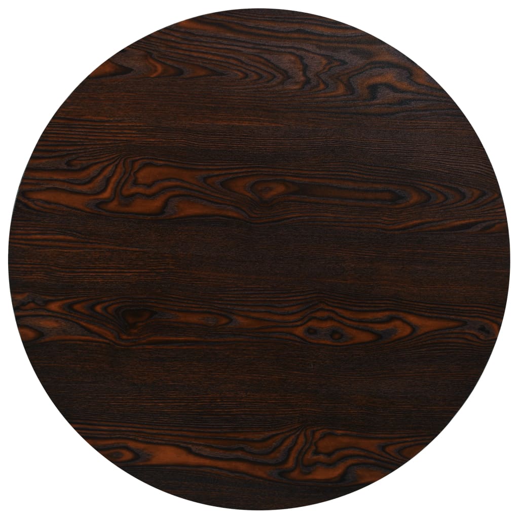 vidaXL Bistro Table MDF and Steel Round 80x75 cm Dark Ash 4