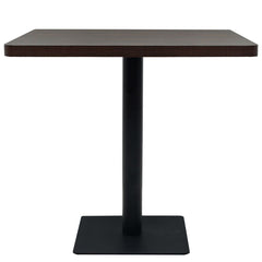 vidaXL Bistro Table MDF and Steel Square 80x80x75 cm Dark Ash 3