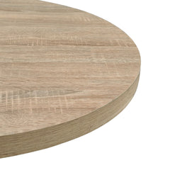 vidaXL Bistro Table MDF and Steel Round 60x75 cm Oak Colour 5