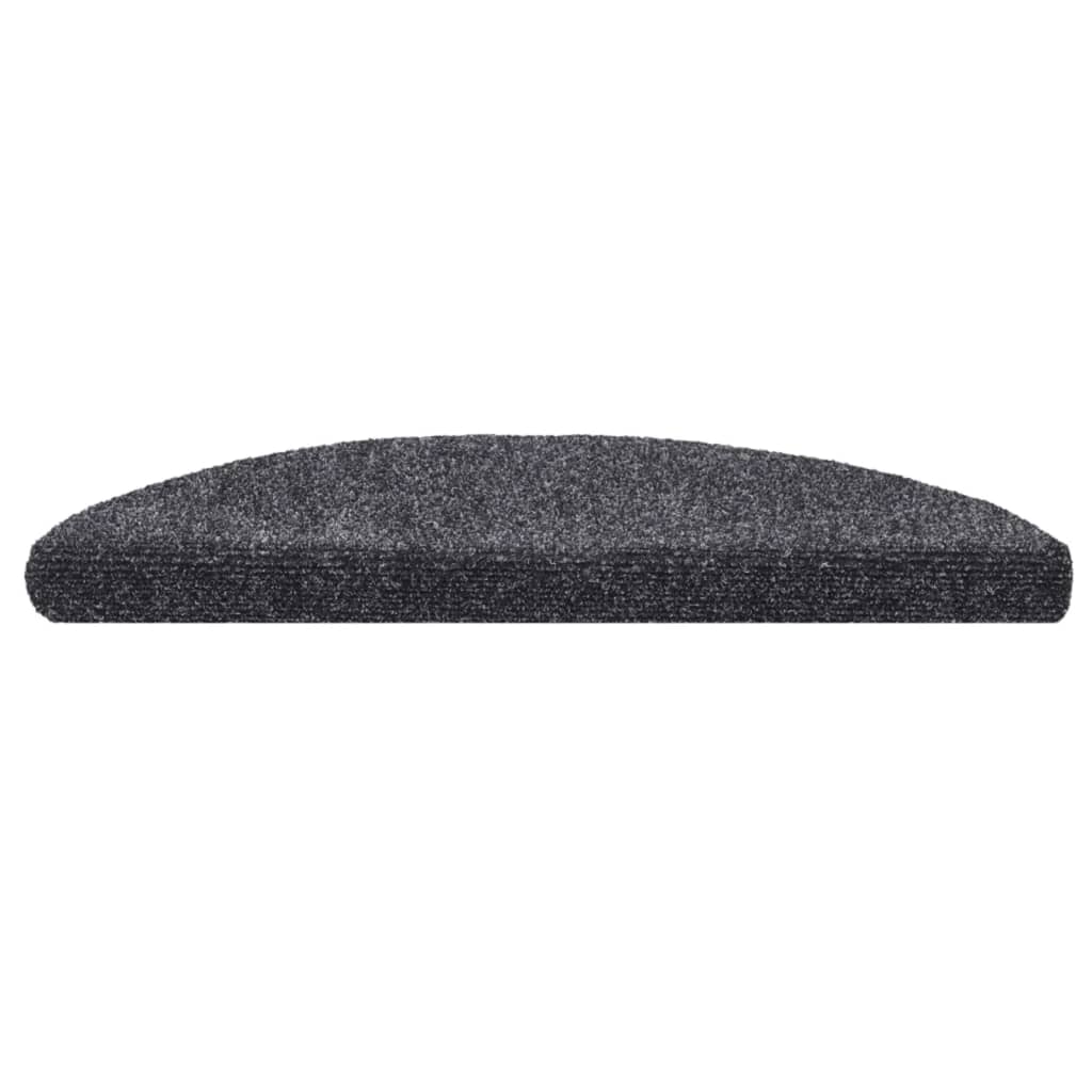 vidaXL Stair Mat | Set of 15 | Dark Grey | Polypropylene | Standard | Stair Mat 4