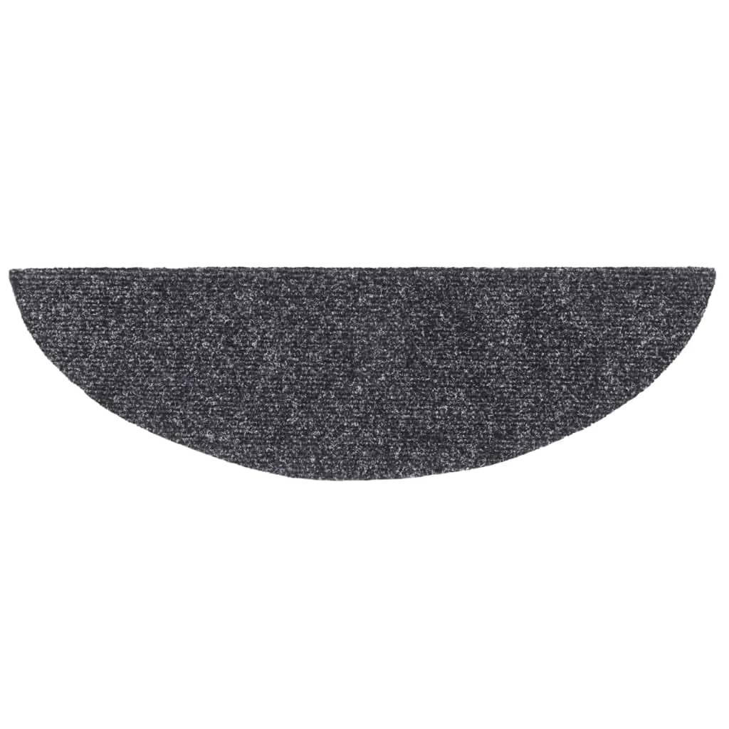 vidaXL Stair Mat | Set of 15 | Dark Grey | Polypropylene | Standard | Stair Mat 5