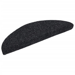 vidaXL Stair Mat | Set of 15 | Black | Polypropylene | 15 pieces | Non-slip 3