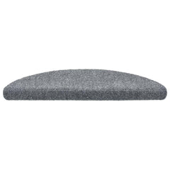 vidaXL Stair Mat | Set of 15 | Light Grey | Polypropylene | 15 Pack | Non-slip 4