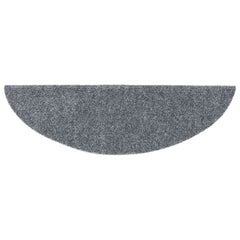 vidaXL Stair Mat | Set of 15 | Light Grey | Polypropylene | 15 Pack | Non-slip 5