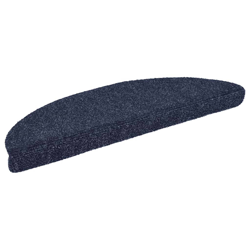 vidaXL Stair Mat | Set of 15 | Blue | Polypropylene | 15 x 56 x 17 x 3 cm 2