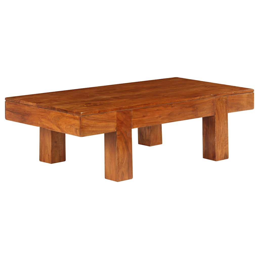 vidaXL Coffee Table Solid Acacia Wood Honey Finish 100x50x30 cm 4