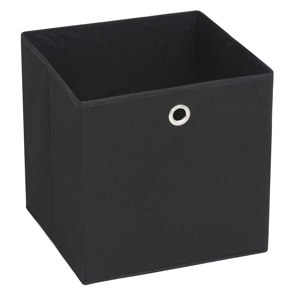 vidaXL Storage Boxes 10 pcs Non-woven Fabric 32x32x32 cm Black 2