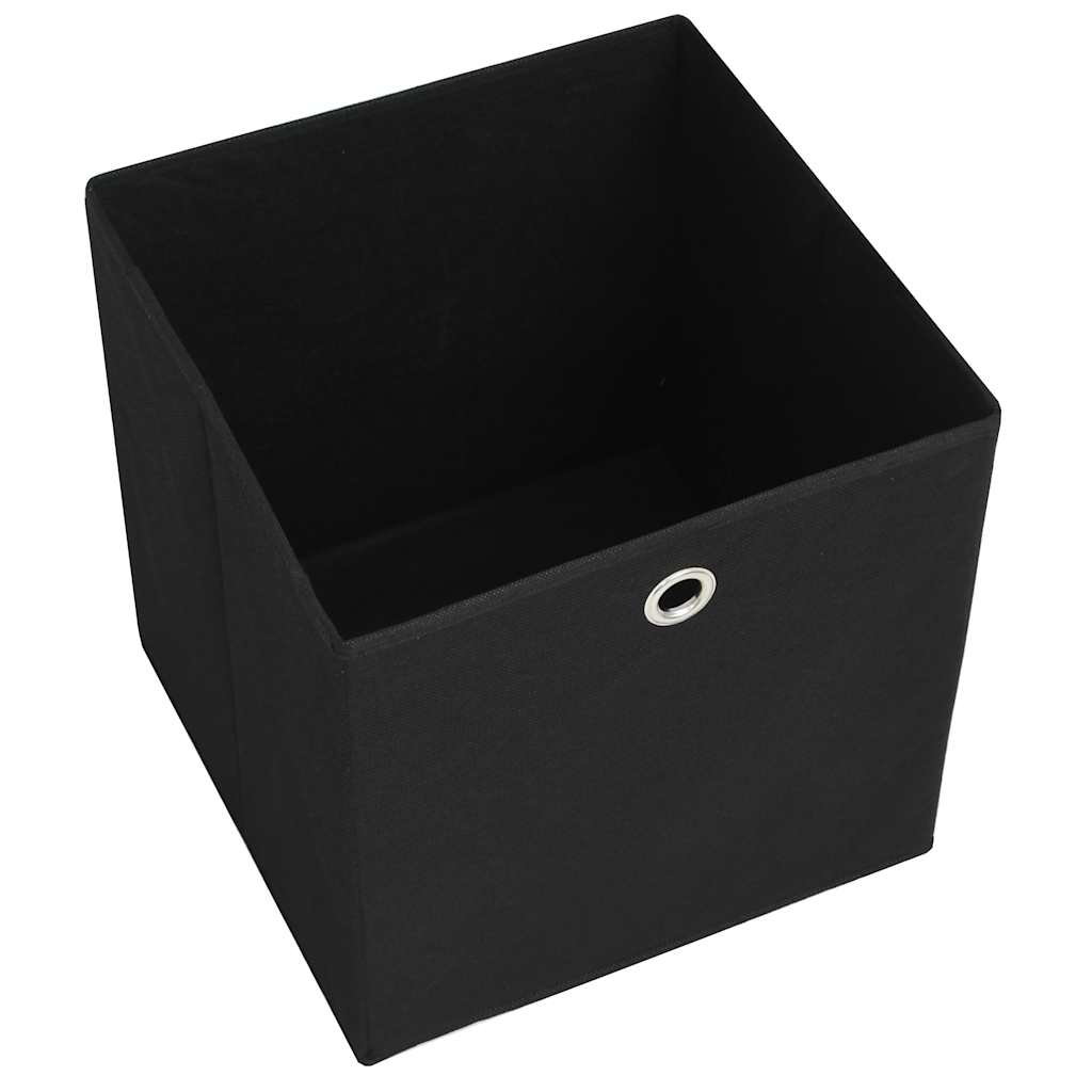 vidaXL Storage Boxes 10 pcs Non-woven Fabric 32x32x32 cm Black 5
