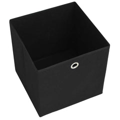 vidaXL Storage Boxes 10 pcs Non-woven Fabric 32x32x32 cm Black 5
