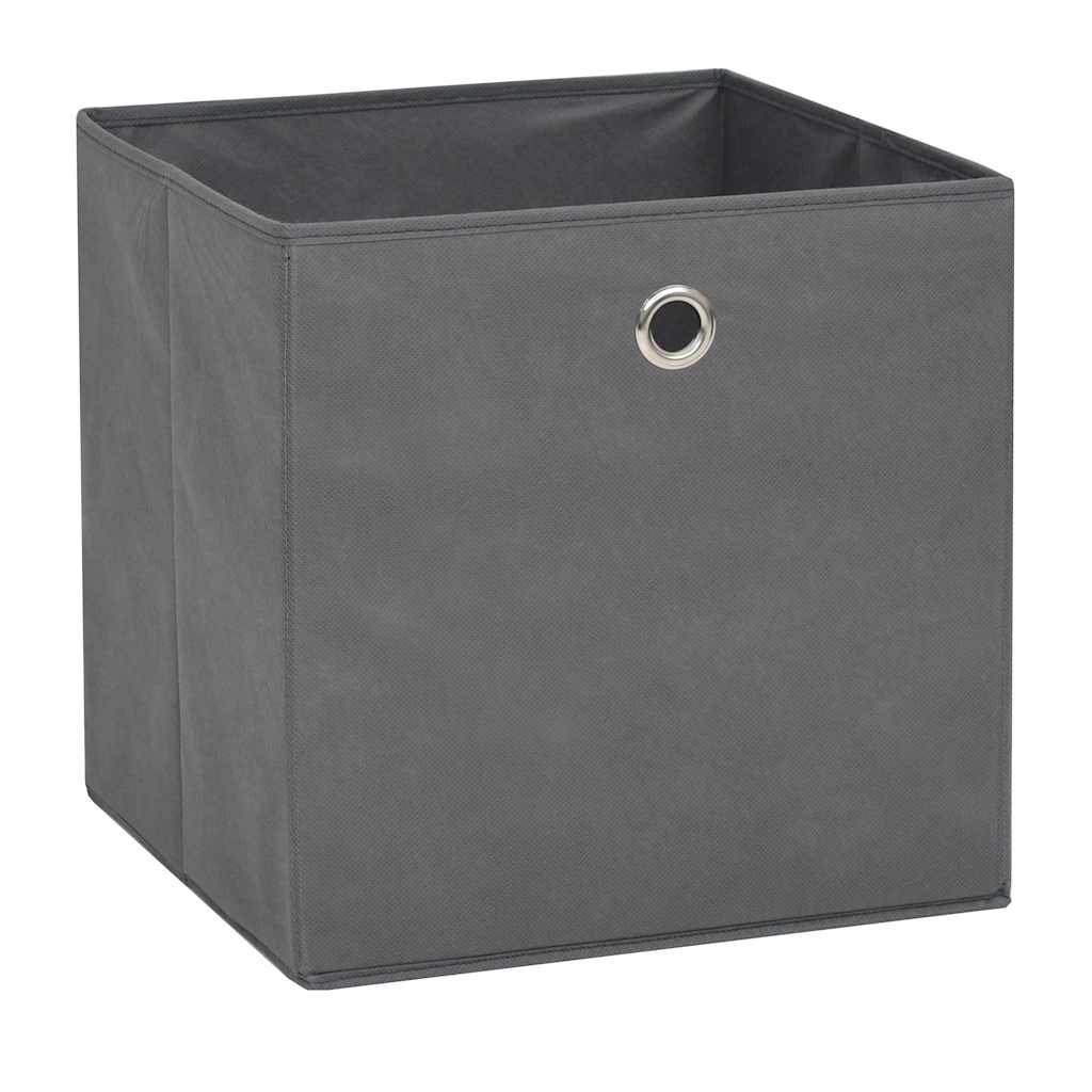 vidaXL Storage Boxes 10 pcs Non-woven Fabric 32x32x32 cm Grey 2