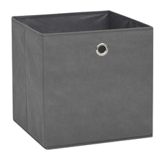 vidaXL Storage Boxes 10 pcs Non-woven Fabric 32x32x32 cm Grey 2