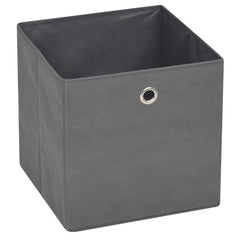 vidaXL Storage Boxes 10 pcs Non-woven Fabric 32x32x32 cm Grey 3