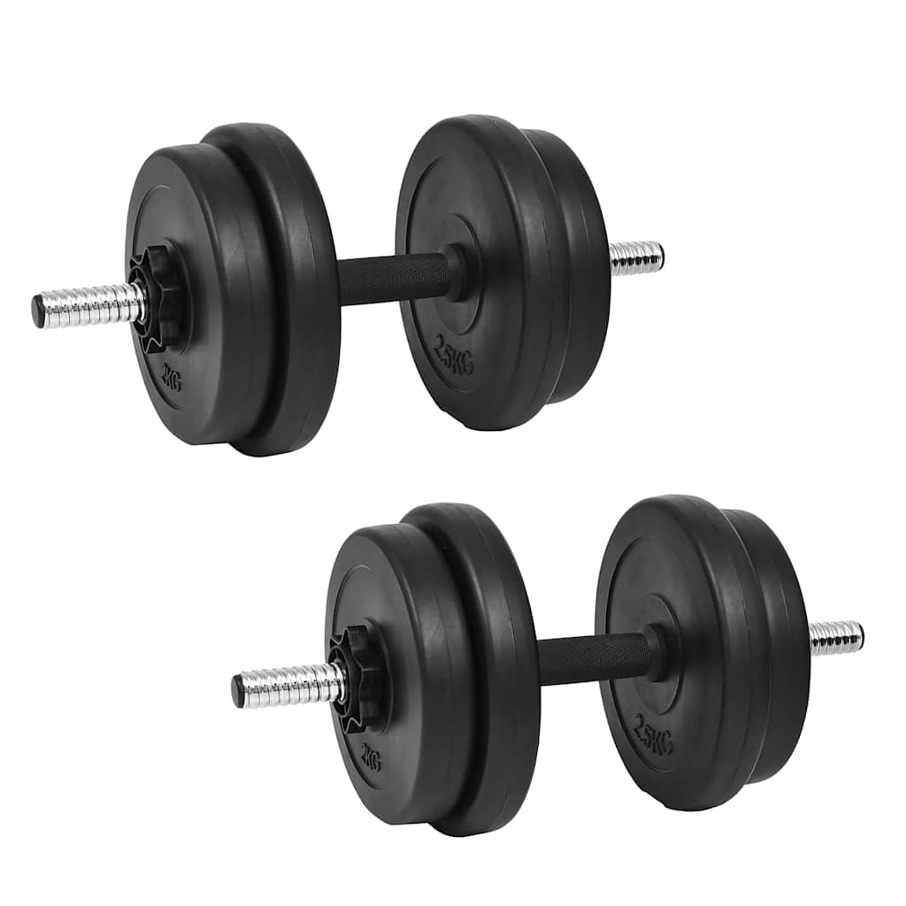 vidaXL 14 Piece Dumbbell Set 20 kg 1