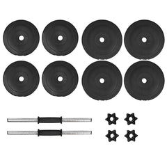 vidaXL 14 Piece Dumbbell Set 20 kg 2