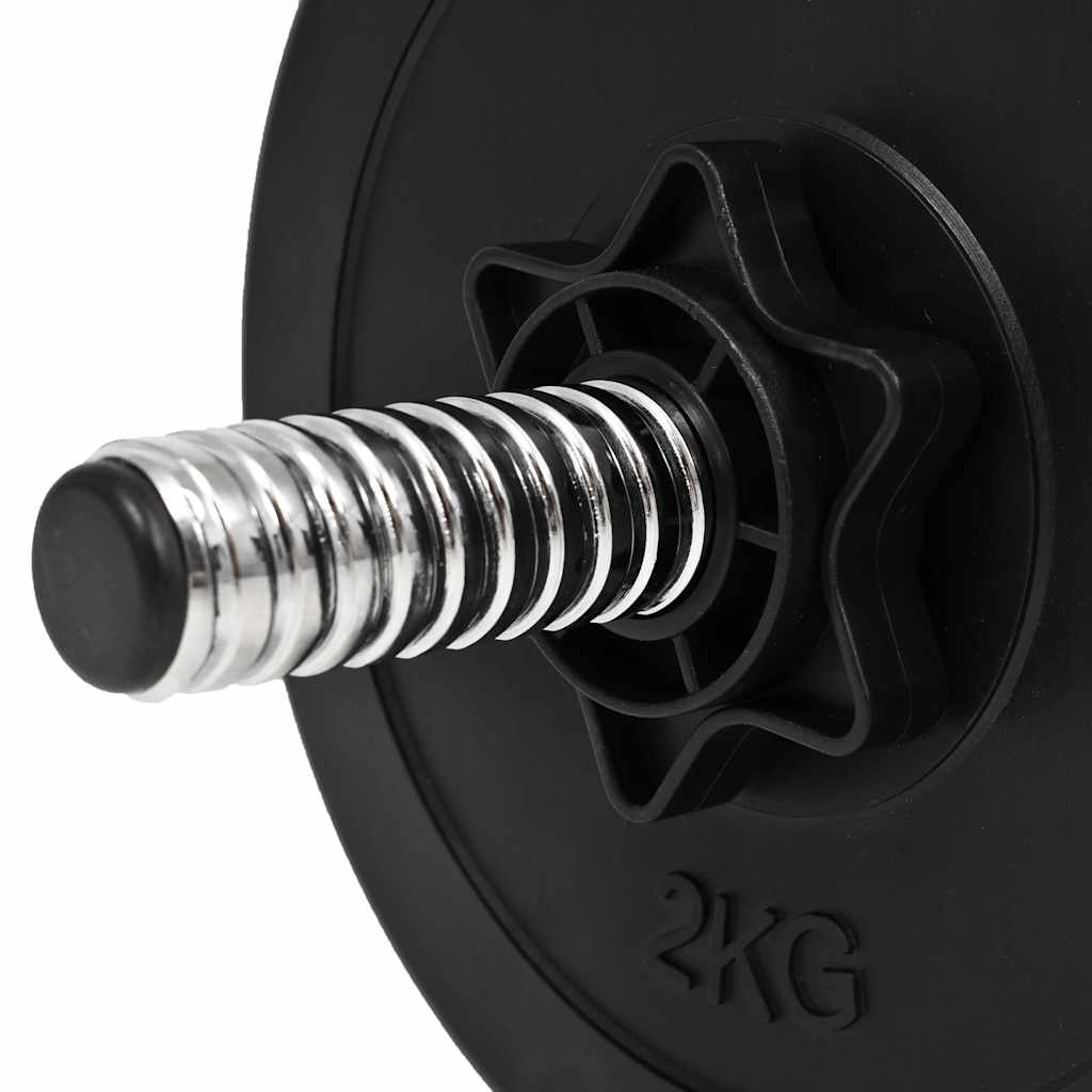 vidaXL 14 Piece Dumbbell Set 20 kg 6