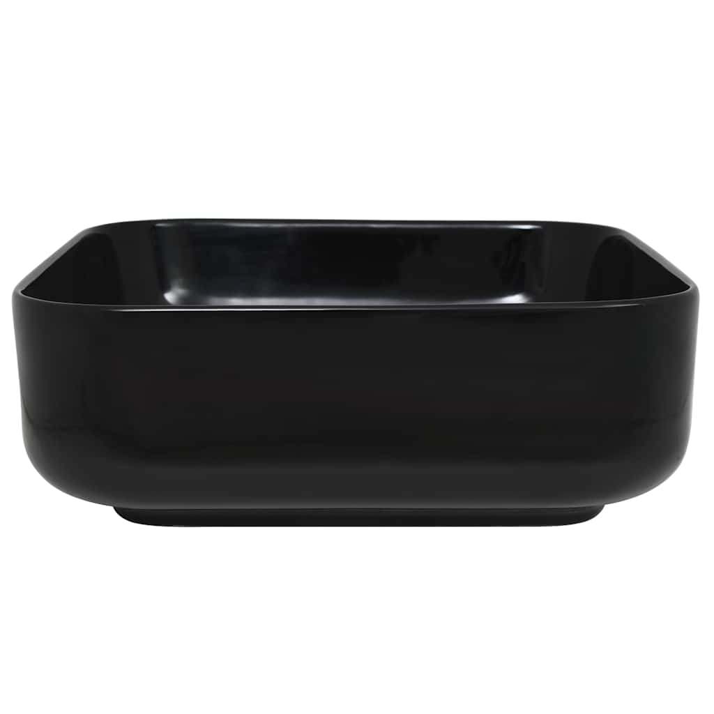 Basin Square Ceramic 39x39x13,5 cm Black