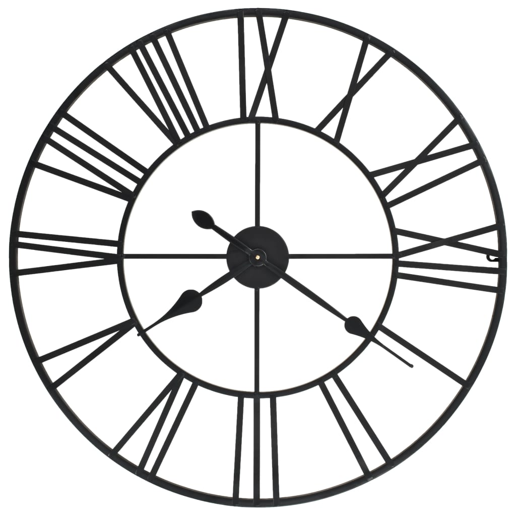 50644 vidaXL Vintage Wall Clock with Quartz Movement Metal 80 cm XXL 2