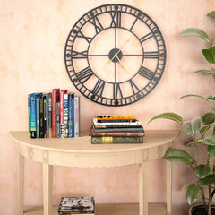 vidaXL Wall Clock | Black | Metal | 60 cm | Clock | Wall Clock | Circular 2