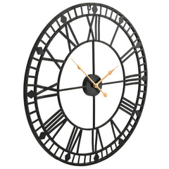 vidaXL Wall Clock | Black | Metal | 60 cm | Clock | Wall Clock | Circular 3